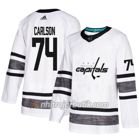 Män Ishockey Washington Capitals tröja John Carlson 74 Vit 2019 All-Star Adidas Authentic